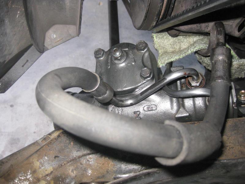 New JGC Box. I used the Lee Engineering fittings so that I didn't have to change the hoses. I did but a new rag joint because the input shaft on the JGC box is smaller than the original box.