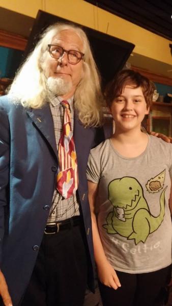 Leah and I went to see Heywood Banks on October 25, 2014.  He was hillarious and our faces hurt from smiling and laughing when the show was over.  He was more than happy to take a picture with Leah.