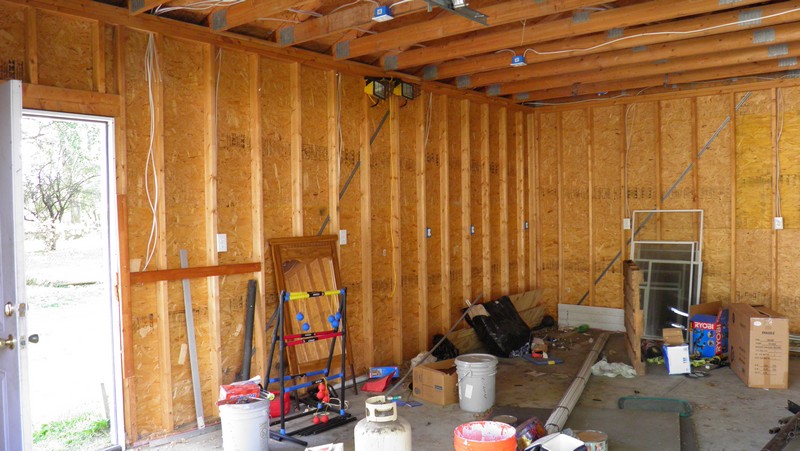 The inside of the garage looks better than the house.
