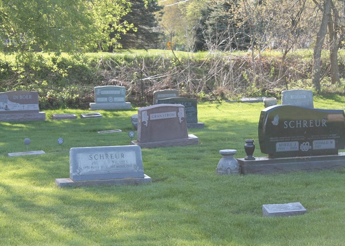 You can see the headstone leaning.