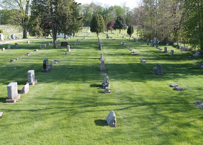 I took this picture standing on the main road.  Our family plot is right in the middle of the picture.