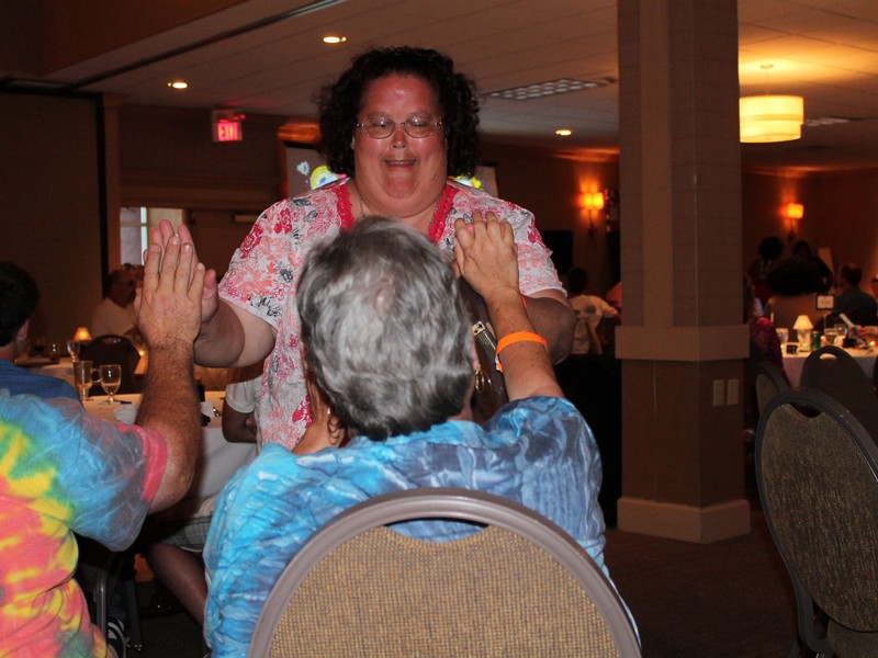 John and Joan giving me a high 5 after accepting my top 40 award.