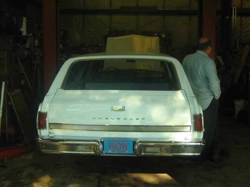 This belongs to my friend Patrick,started out as an all original
283/glide powered car.Stuffed in a 408 small block th400.