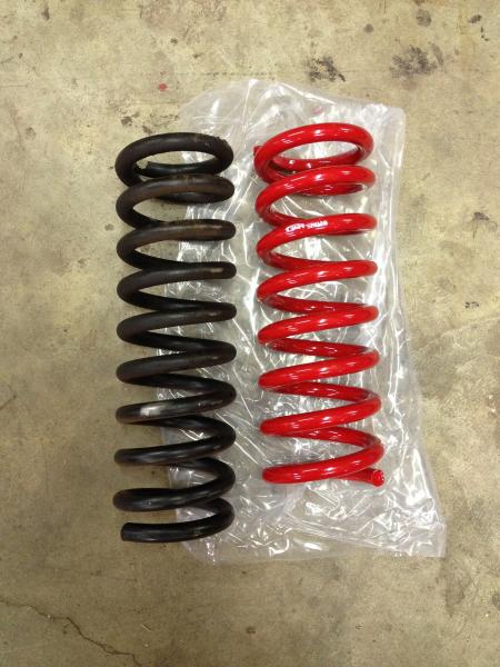 Original front spring Vs. New spring 1.5" lower