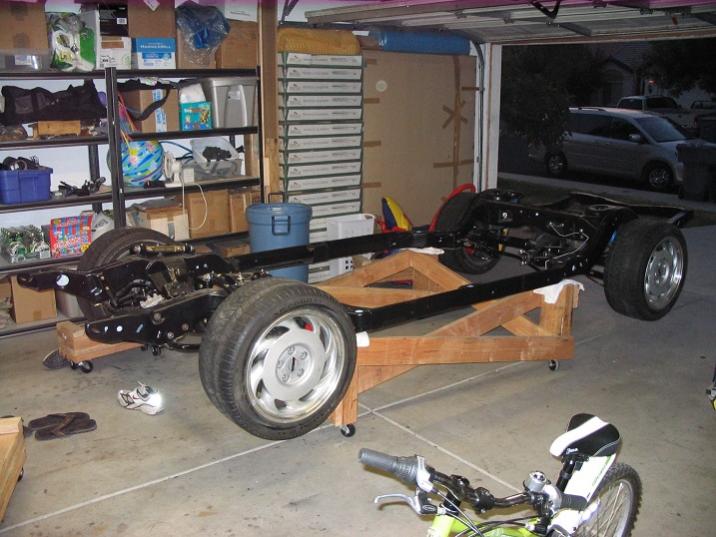 A year later - completed chassis.  Full GW suspension, Moser 12-bolt with TruTrac diff and 3.90 gears.  C5 front hubs with C5 brakes on all 4 corners.  I also installed SpeedTech AFX spindles - awesome pieces.