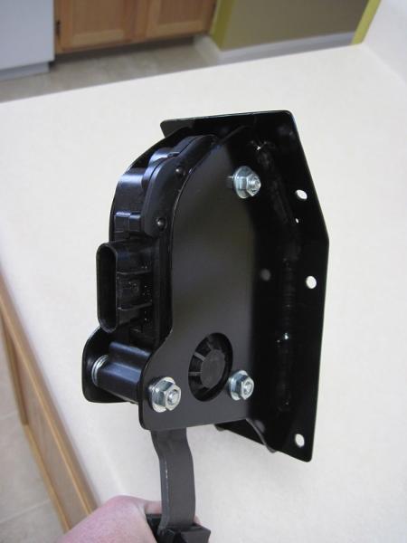 The GMPP kit for the LS376/480 required the use of an electronic fuel pedal.  This is what I had rigged up to mount it against the firewall...