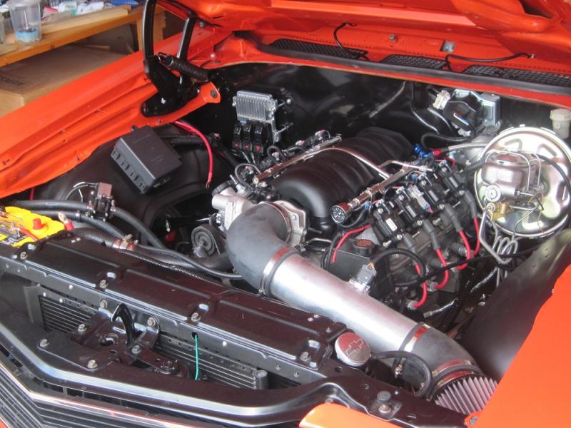 Nearly completed engine bay.  Just some loose ends to tie up.