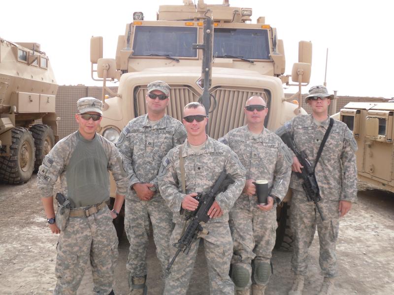 The crew in front of our MRAP aka Betsy. Thats me on the far right