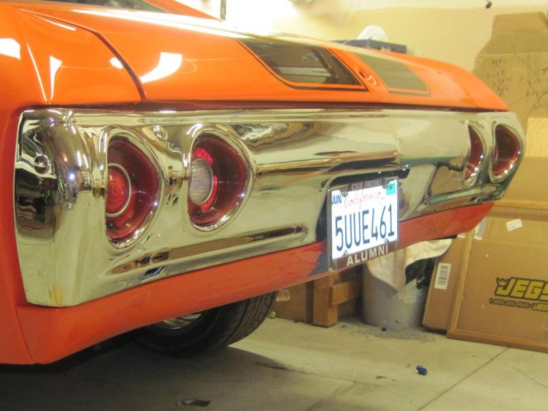 Rear bumper fits now. Want the whole story? See my Google+ picture album for the horror story. Car had to be cut up AFTER paint. Ouch.